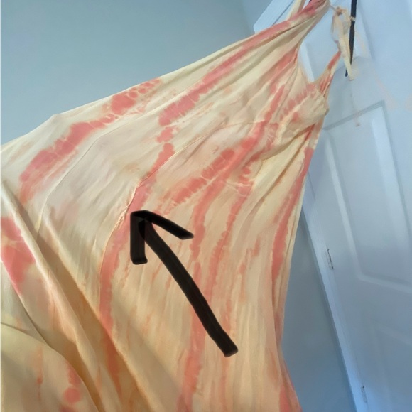 Womens Gypsy 05 Yellow/Pink Silk Tie Dye Dress Size Small - Picture 12 of 15